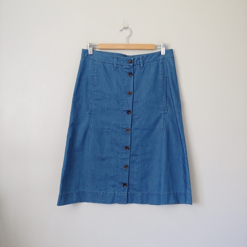 Part Two A-Line Ursina Cotton Skirt Midi Size Medium